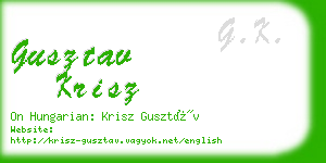 gusztav krisz business card